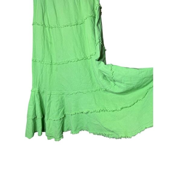 Soft Surroundings Green Tiered Maxi Skirt Size S - Picture 4 of 7